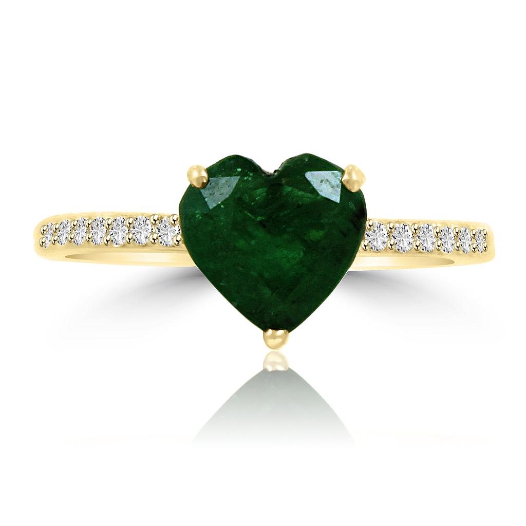 Heart shaped emerald new arrivals